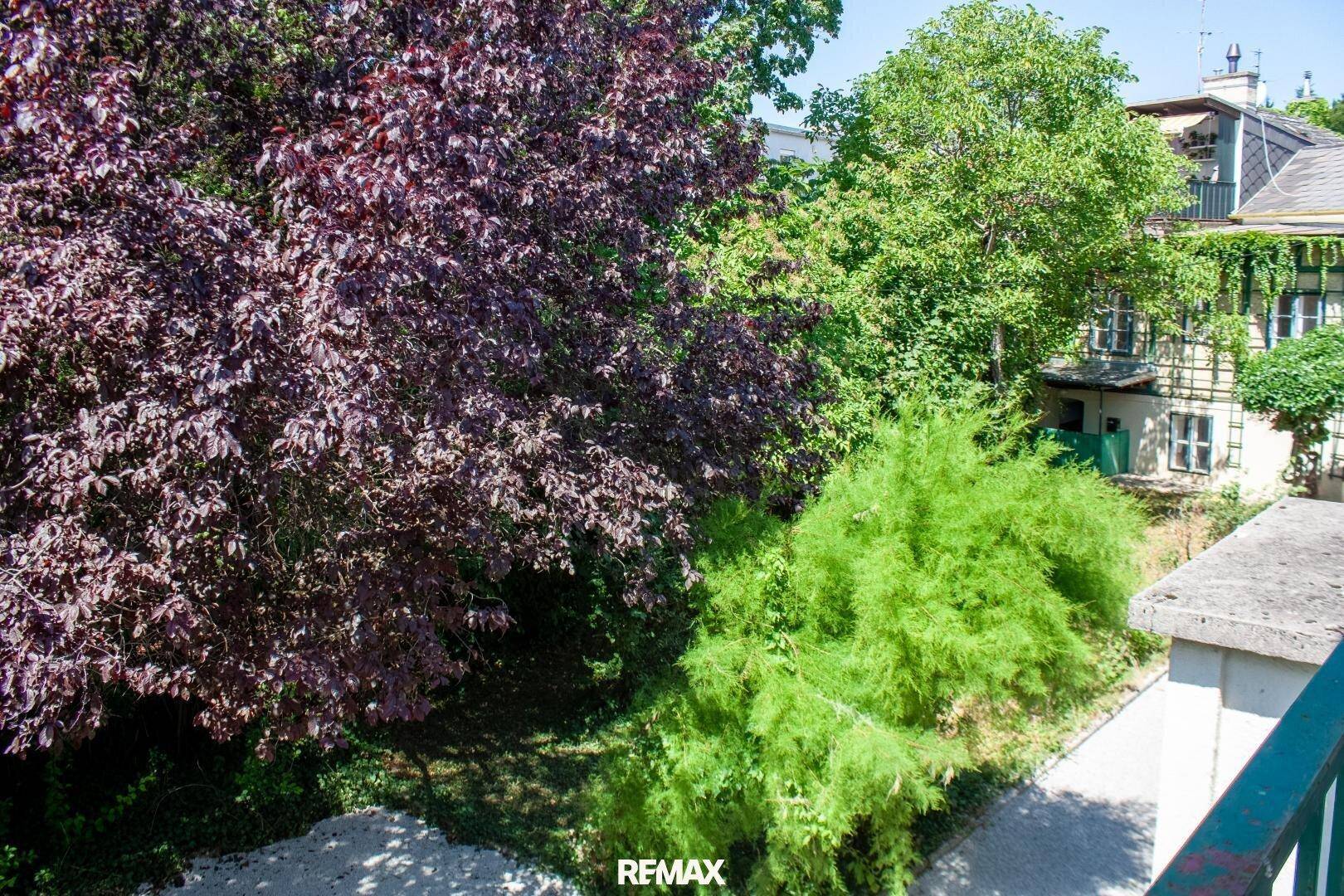 OG Blick von der Terrasse in den Garten