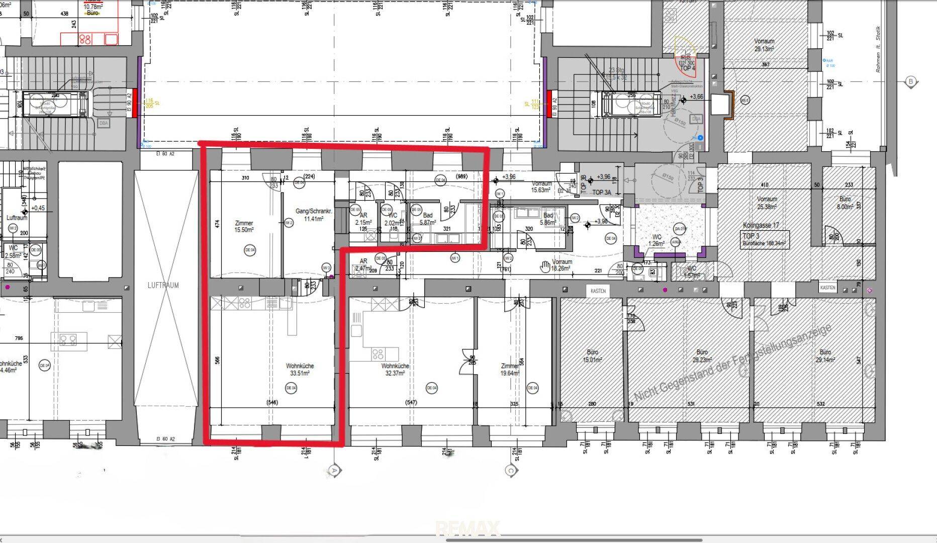 08. Eigentumswohnung 1090 Wien - Grundriss