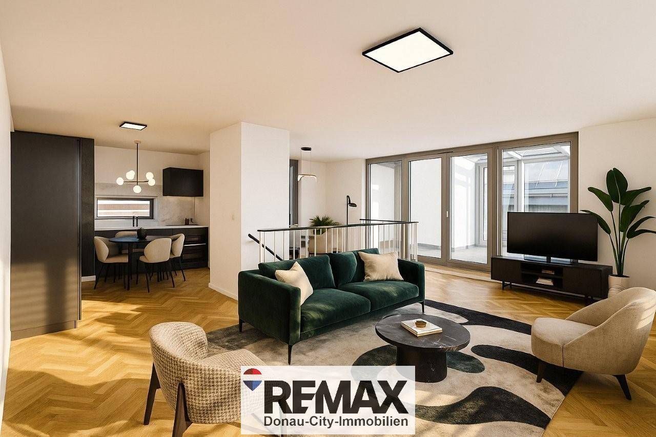 3 Wohnzimmer visualisierte Einrichtung Penthouse 1