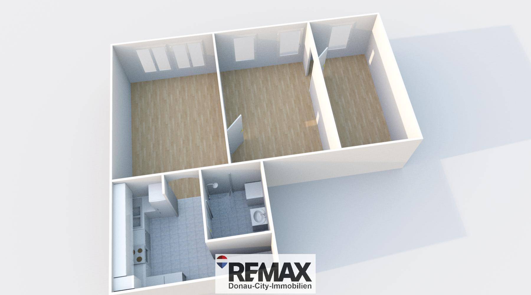 10. Eigentumswohnung 1070 Wien - Grundriss 3D