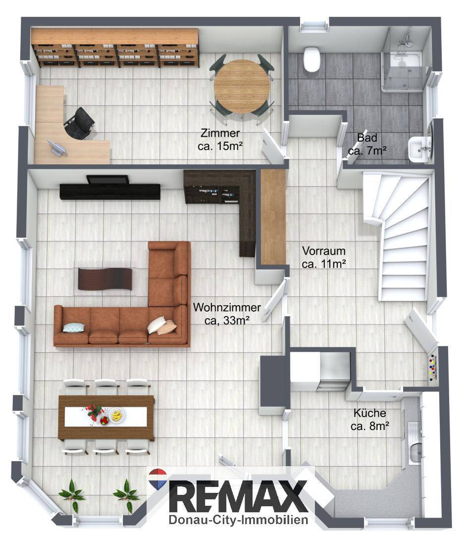 3D Plan Erdgeschoss