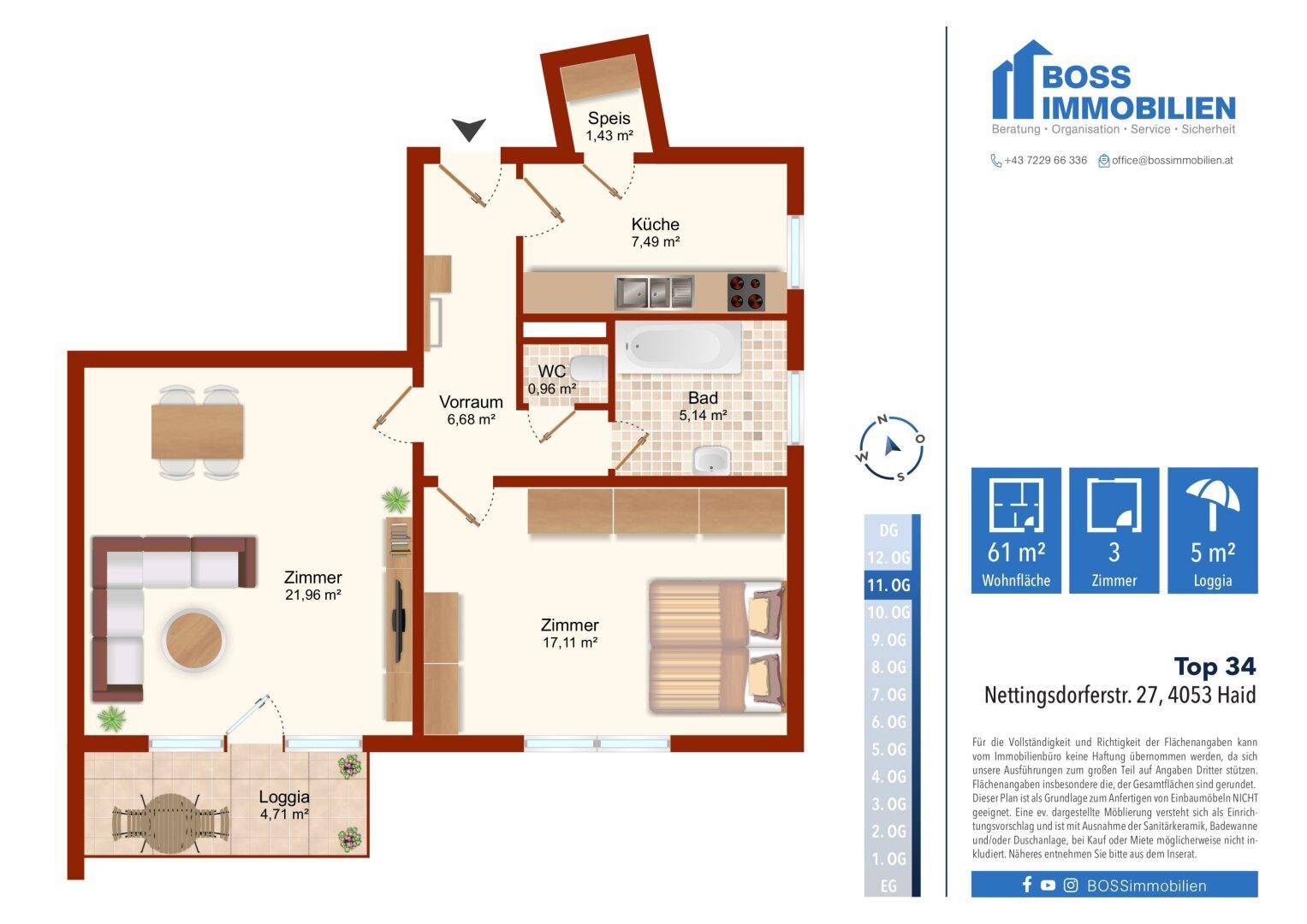 Grundriss Nettingsdorferstr. 27 Top 34