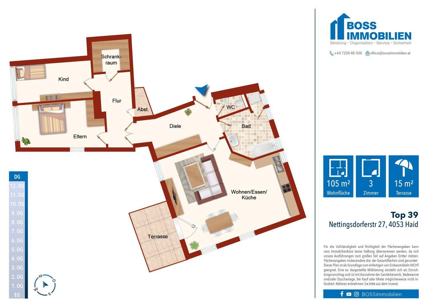 Grundriss Nettingsdorferstraße 27, Top 39