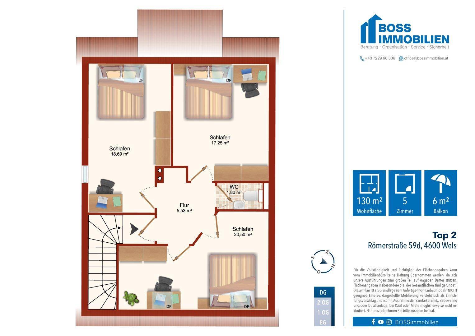 Grundriss Römerstraße 59_Top2-DG