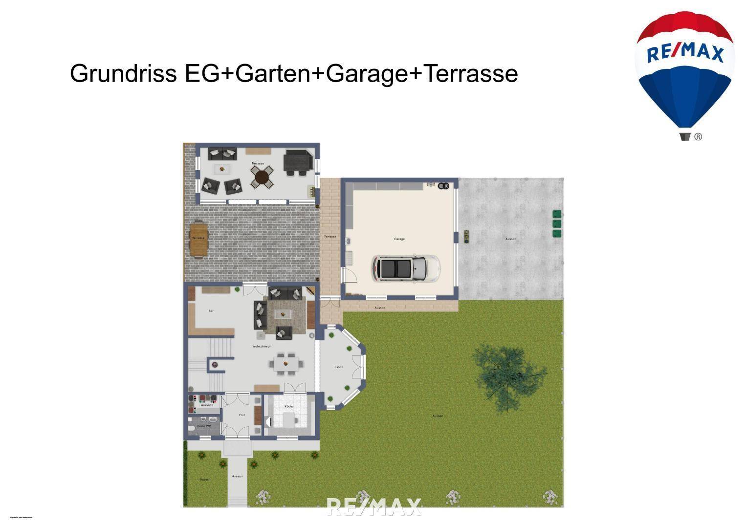 Grundriss bearbeitet EG+Garage+Garten+Terrasse