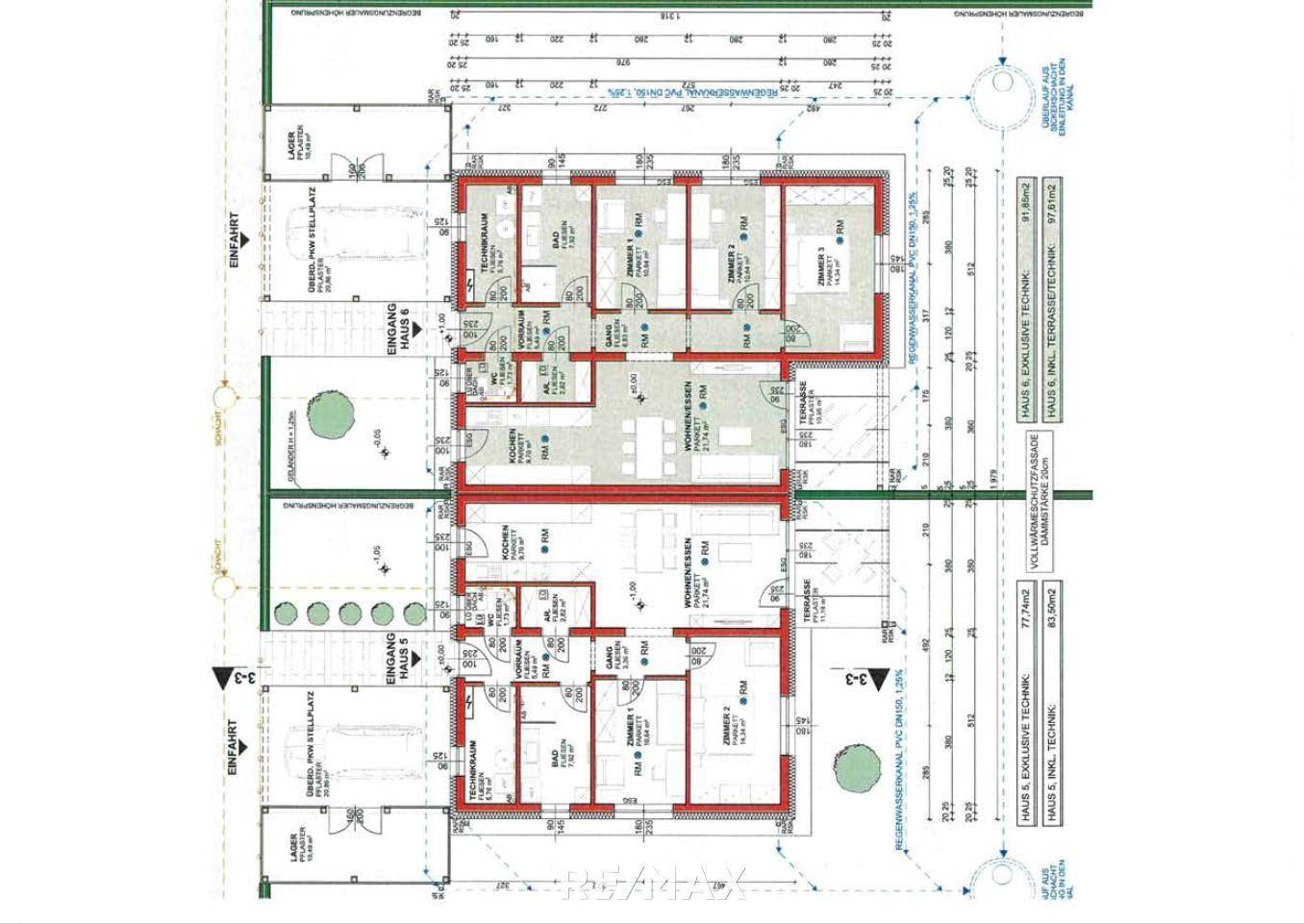 Grundriss Haus 5 + 6