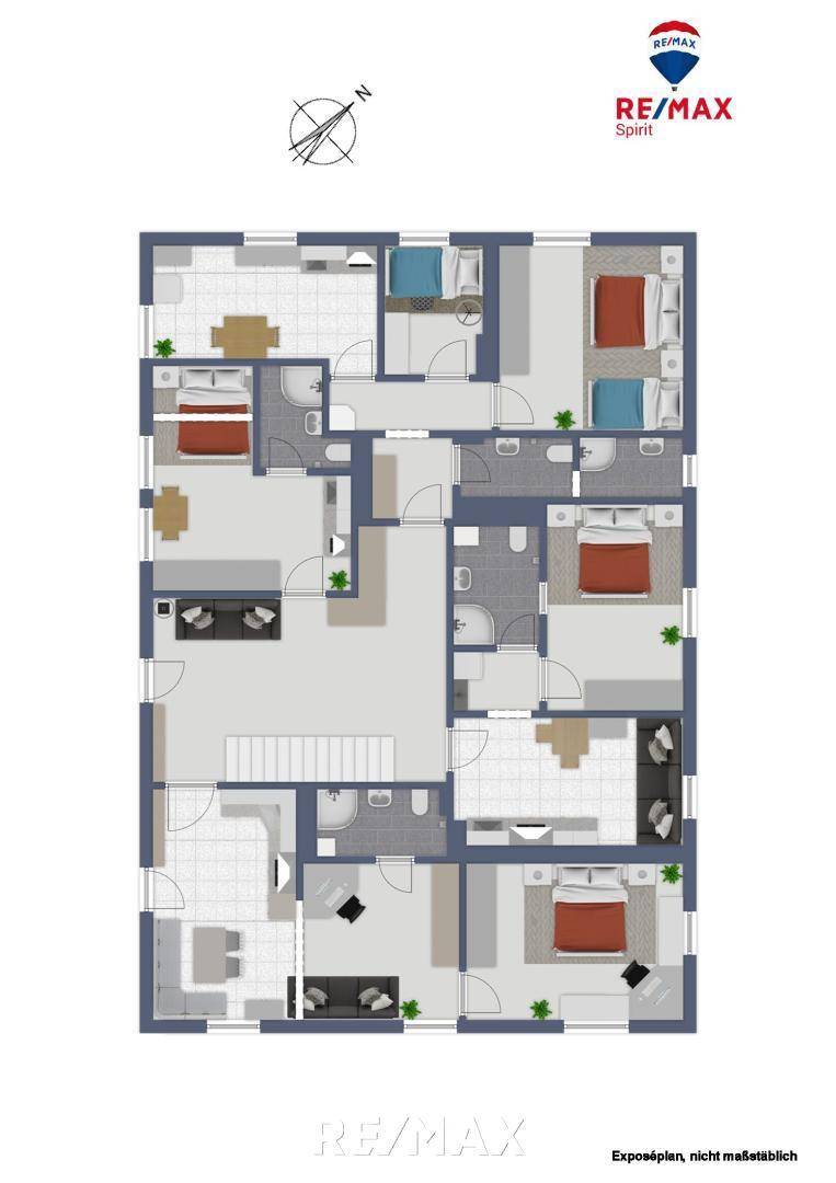 2024-03-17_Grundriss_Obergeschoss mit Nordpfeil