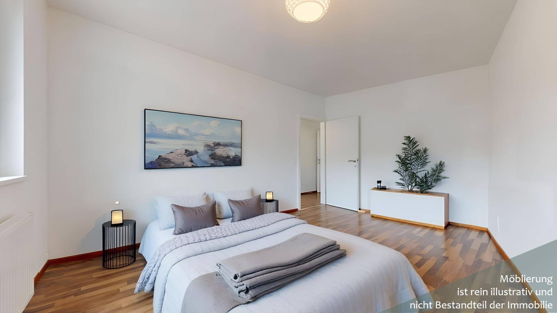 Schlafzimmer virtuell eingerichtet