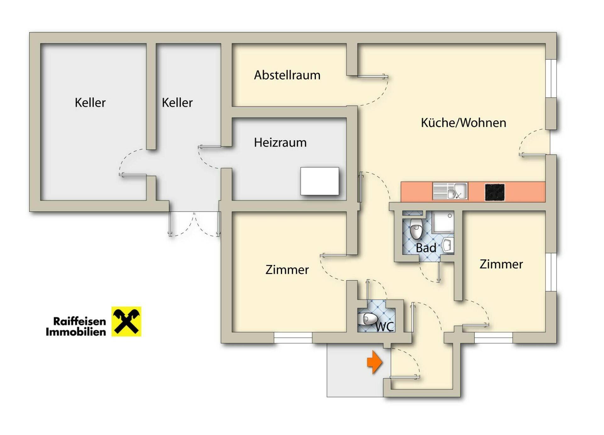 Grundriss Kellerwohnung