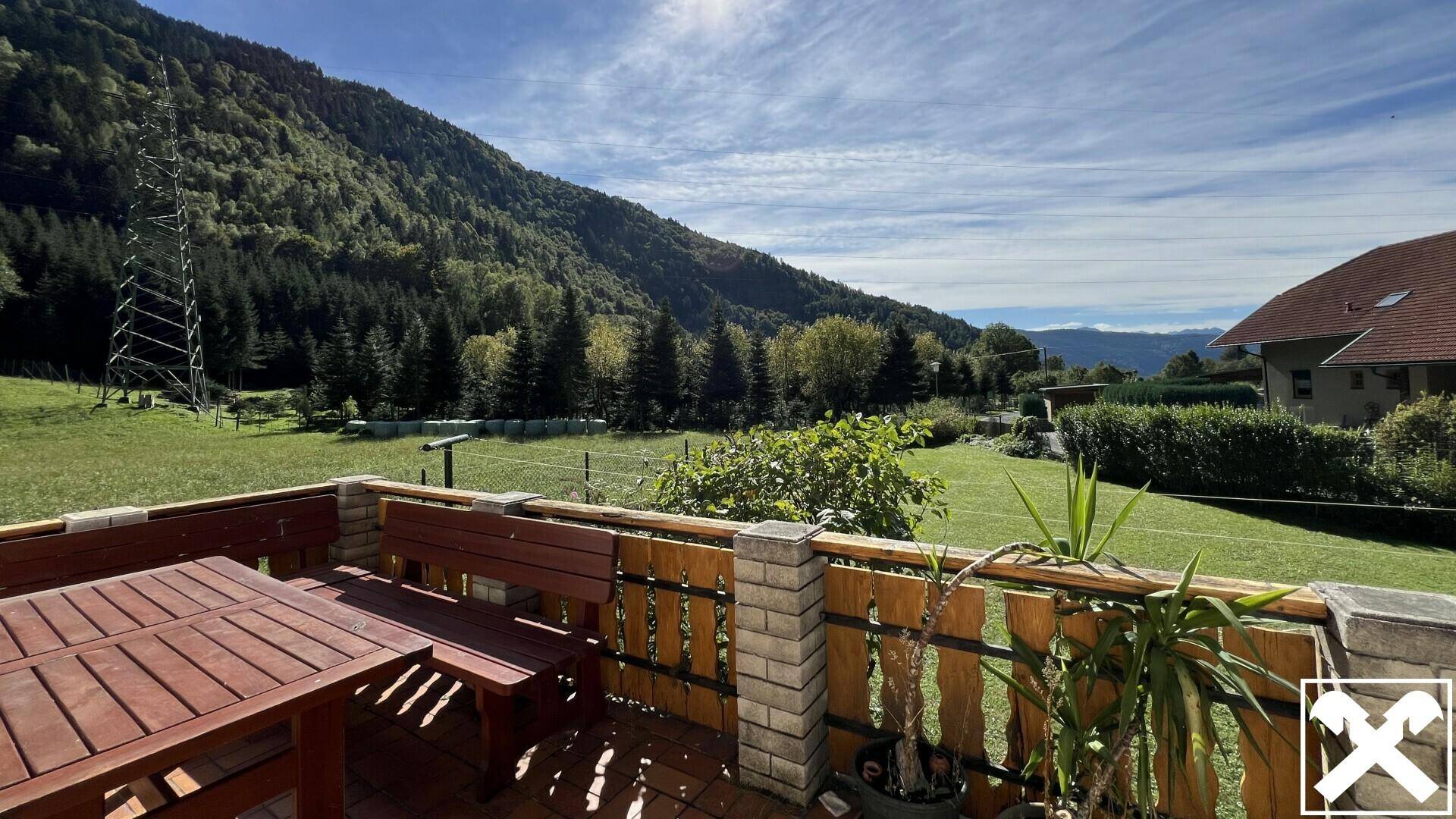 Ausblick von der Terrasse im EG