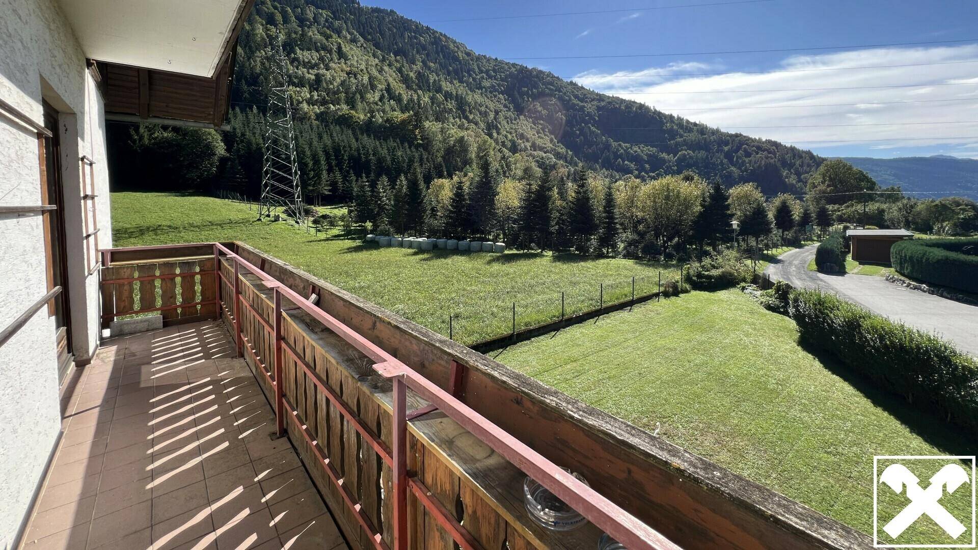 Ausblick vom Balkon im OG