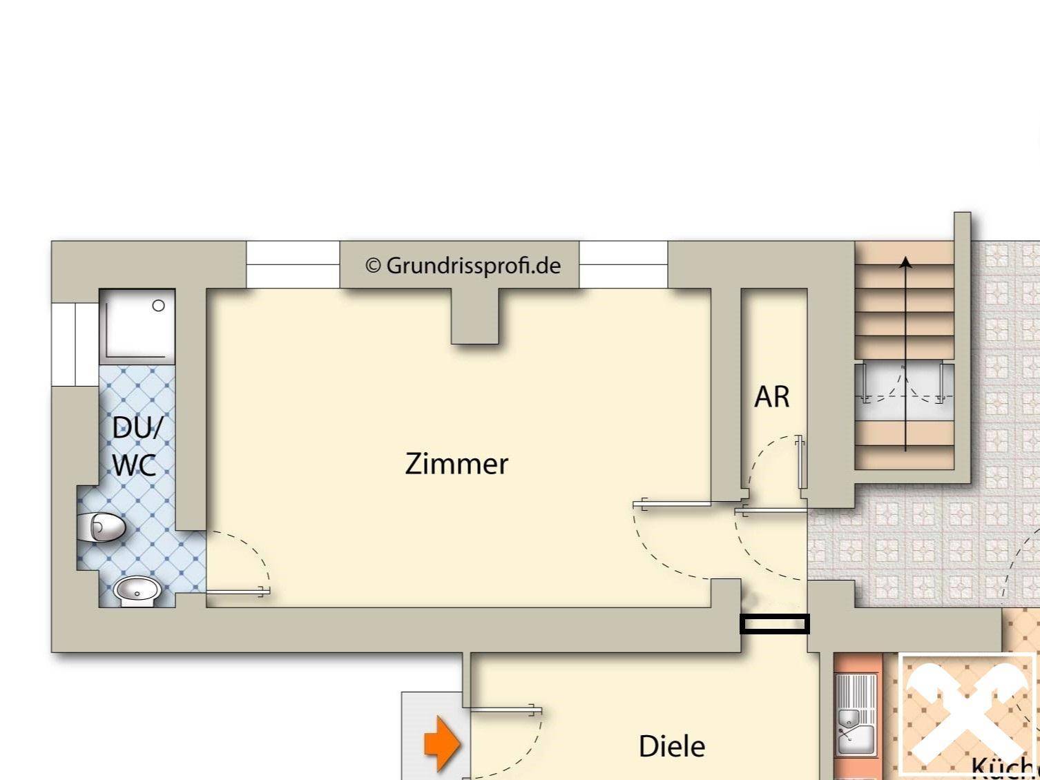 Kleine Wohnung im Südosten, Erdgeschoss