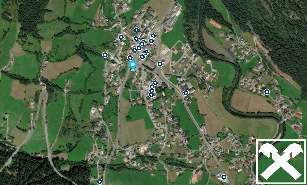 Luftbild Winklern im Mölltal mit Kauf-Objekt im Zentrum