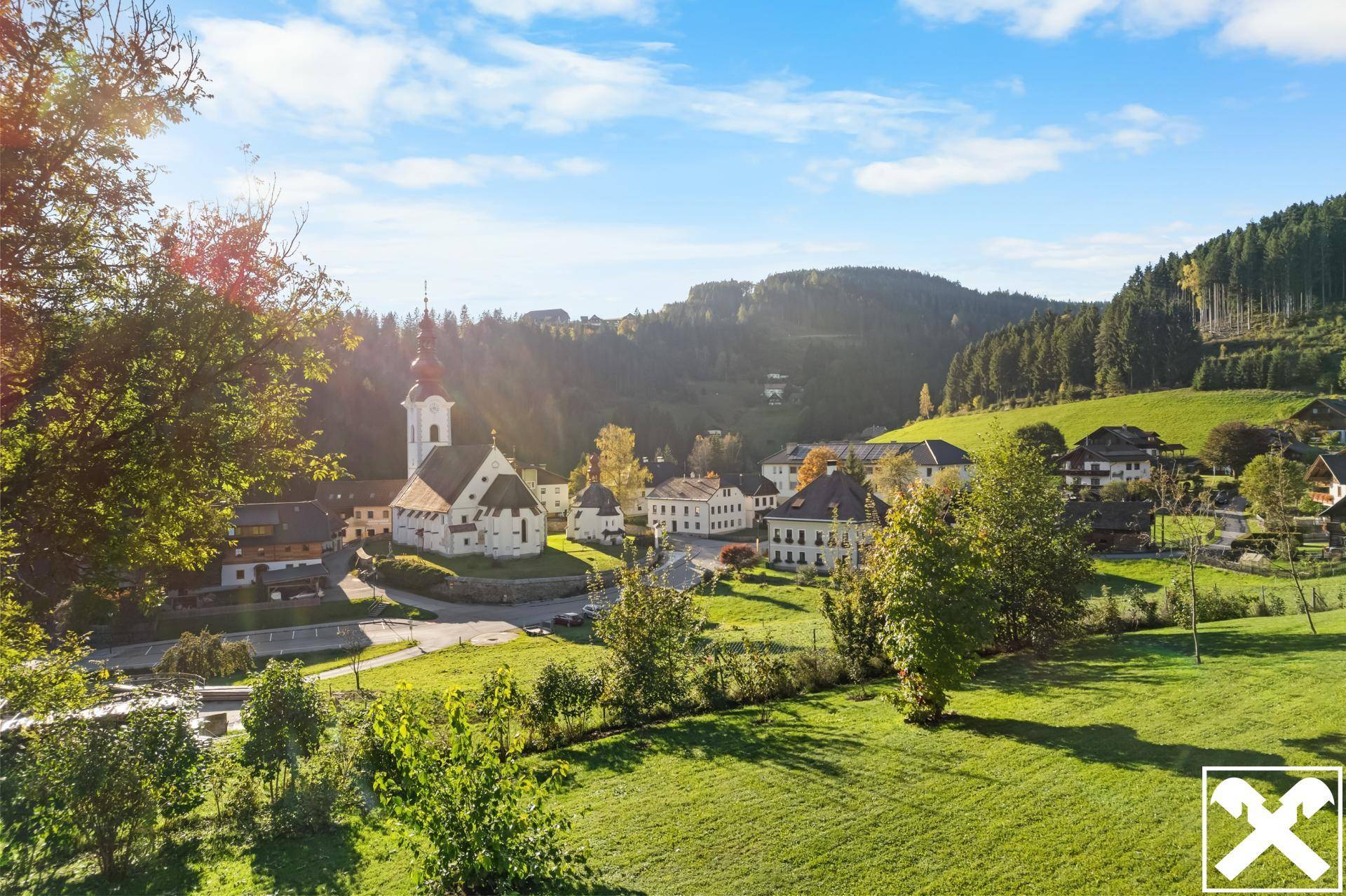Blick vom Balkon