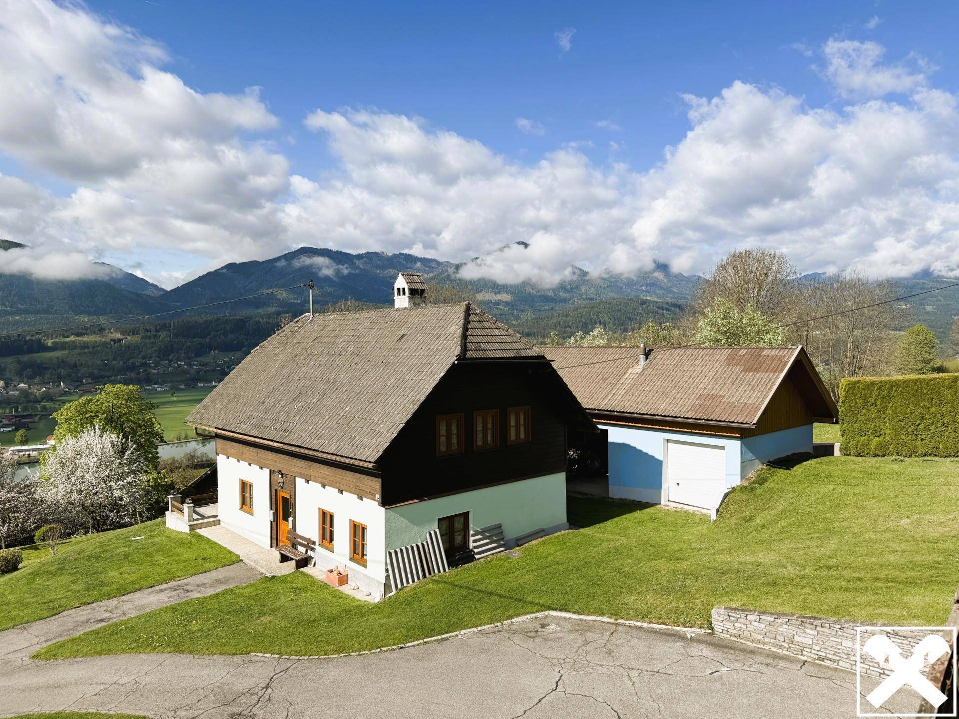 Bauernhäusl und Stall in herrlicher Aussichtslage - Ansicht 2
