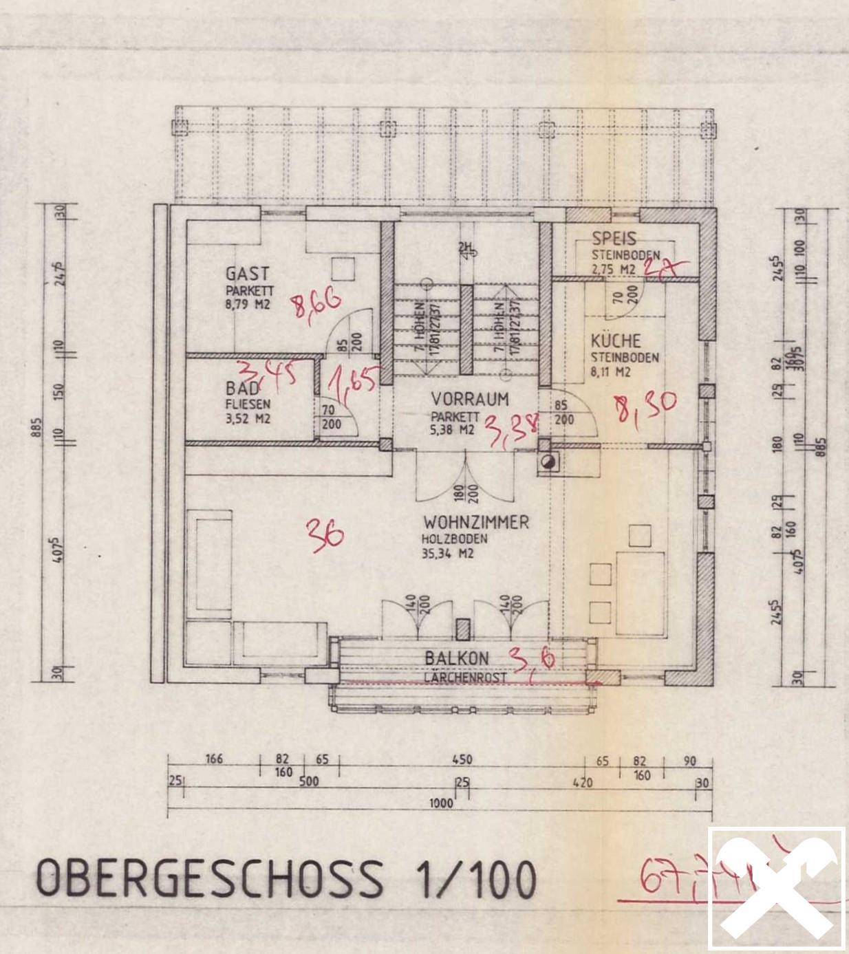 Obergeschoss Grundriss