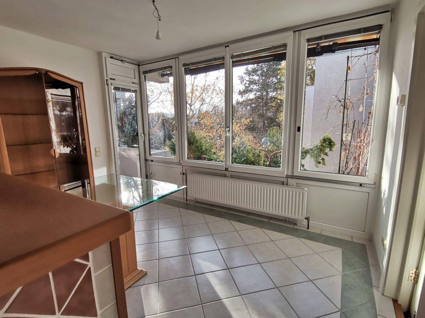 Blick von Küche in Wintergarten