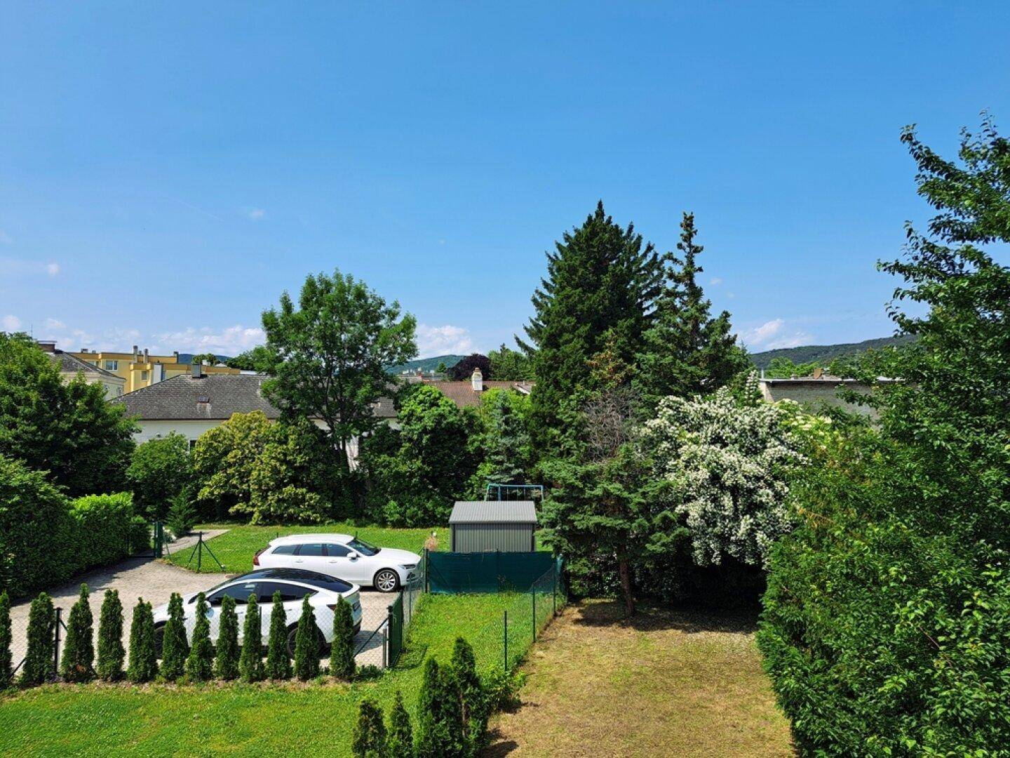 Ausblick von den beiden gartenseitigen Zimmern