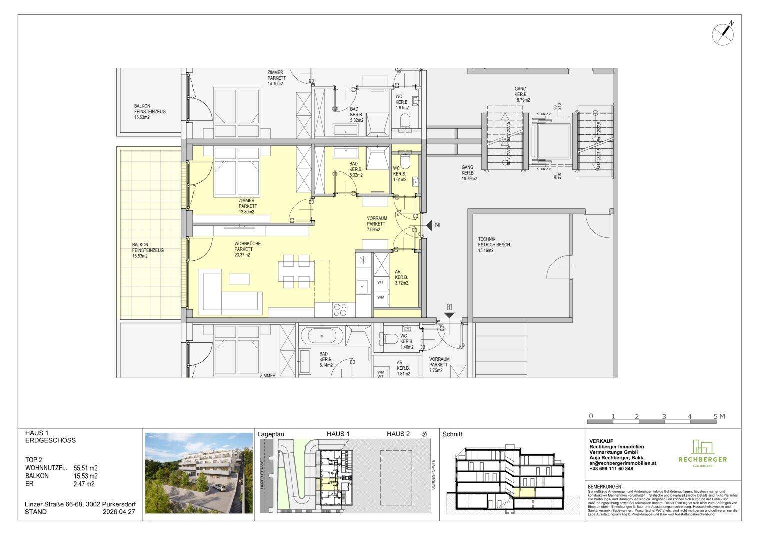 LEBEN auf der SONNENSEITE - 2-Zimmer-Balkonwohnung - PROVISIONSFREI - Mehr