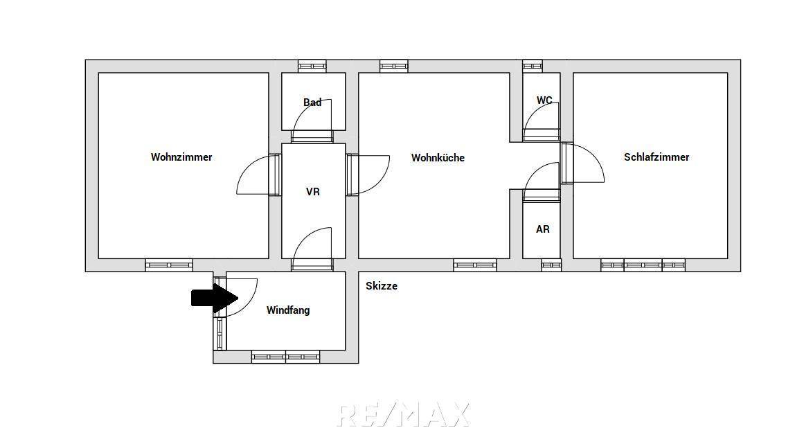Plan-Skizze Haus