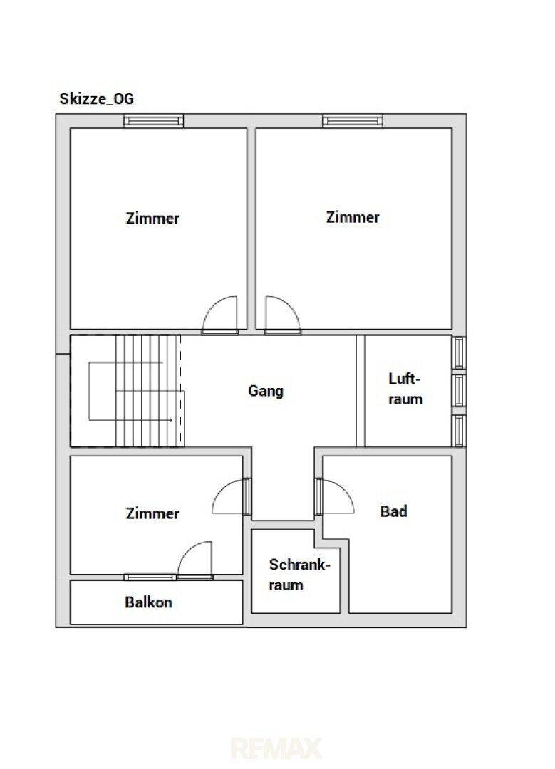 Skizze DG Einfamilienhaus