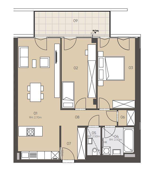 Plan, 1090, Nordbergs 7_2_Turm_TOP 8