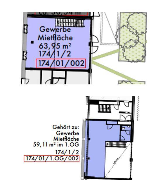 Grundriss Geschäftslokal