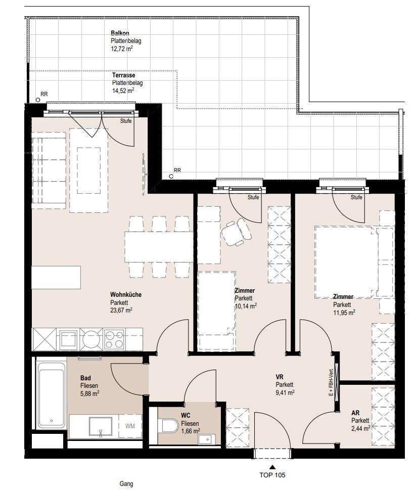 Plan_1020, Lassalles 7_TOP 105