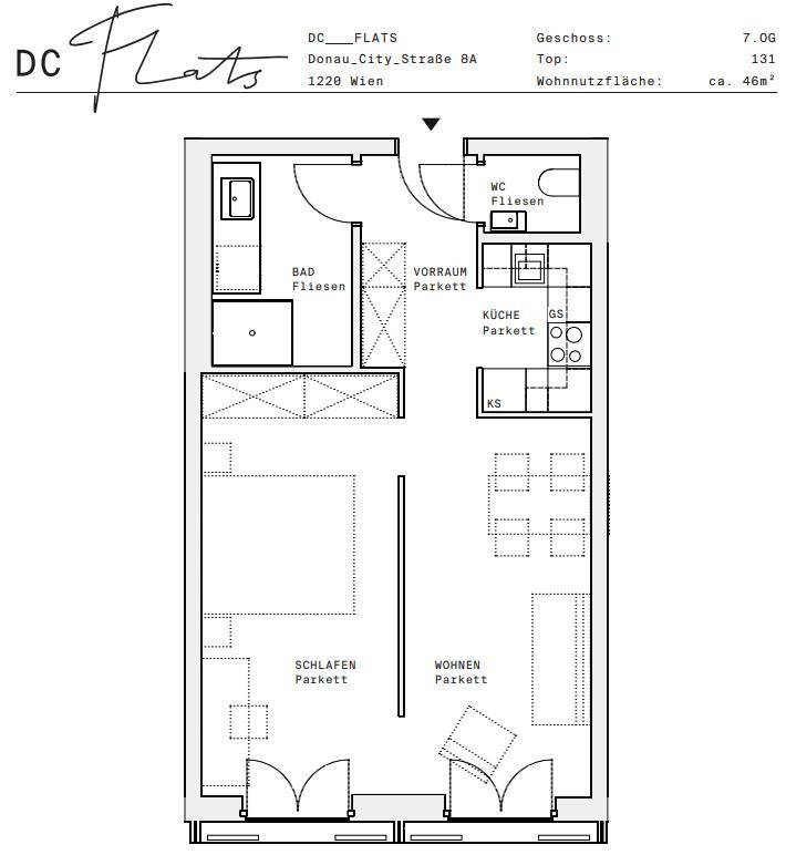 Plan_1220, Donau City S 8A_OG07_TOP 131