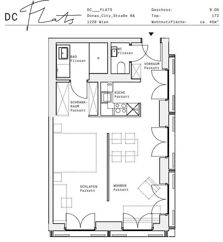 Plan_1220, Donau City S 8A_OG09_TOP 172