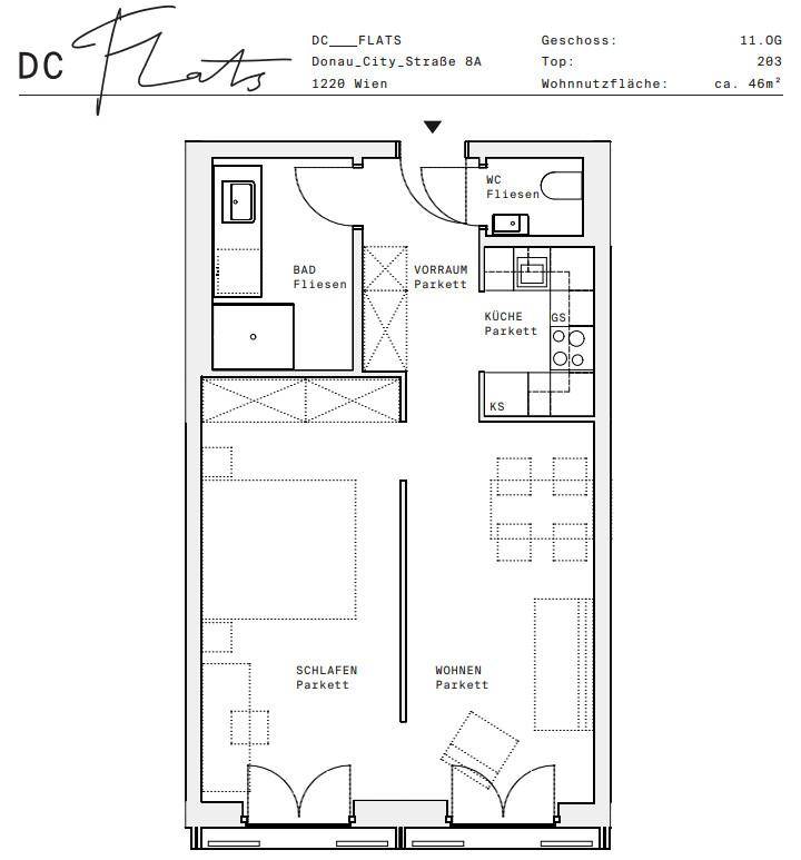 Plan_1220, Donau City S 8A_OG11_TOP 203