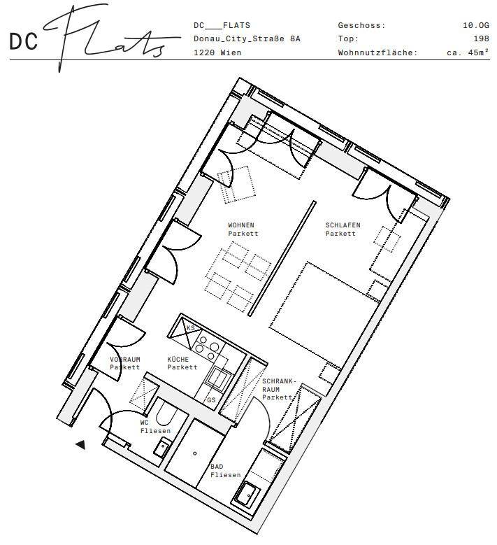 Plan_1220, Donau City S 8A_OG10_TOP 198