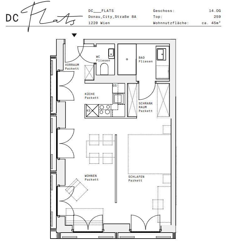 Plan_1220, Donau City S 8A_OG14_TOP 259