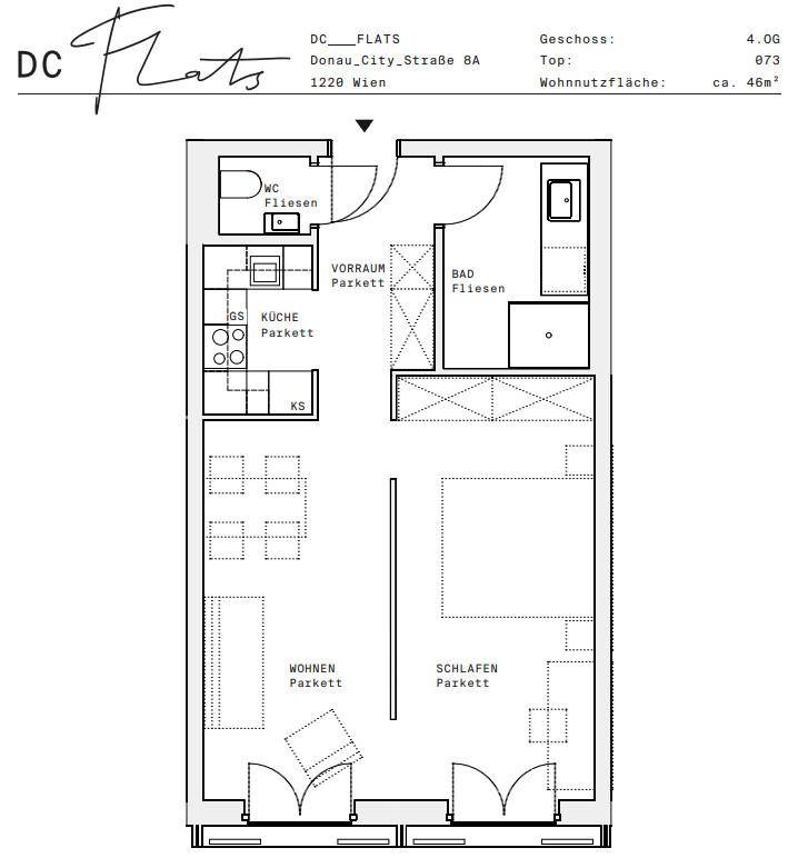 Plan_1220, Donau City S 8A_OG04_TOP 073