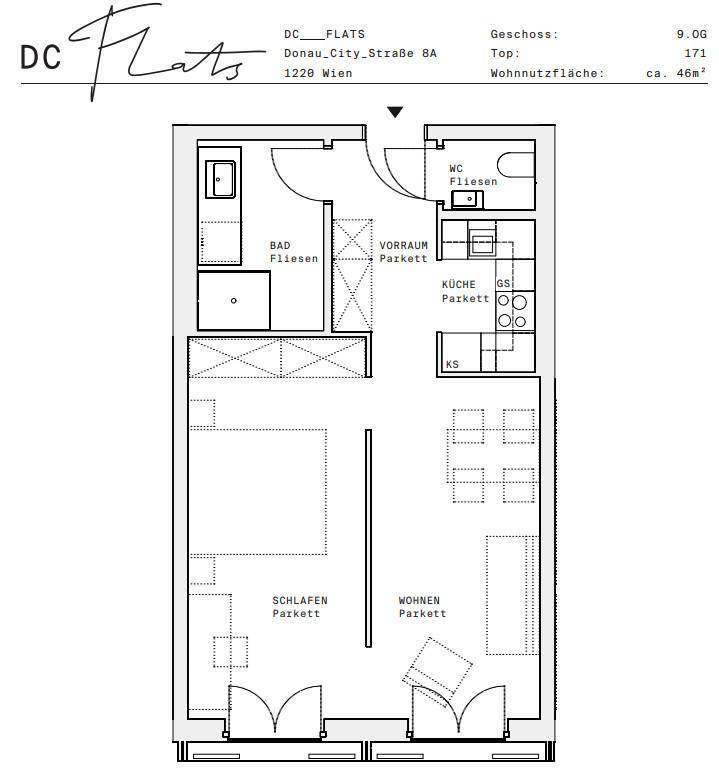 Plan_1220, Donau City S 8A_OG09_TOP 171