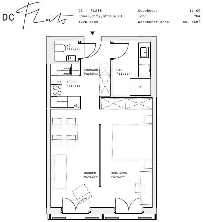 Plan_1220, Donau City S 8A_OG11_TOP 204