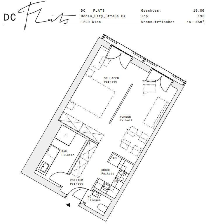 Plan_1220, Donau City S 8A_OG10_TOP 193