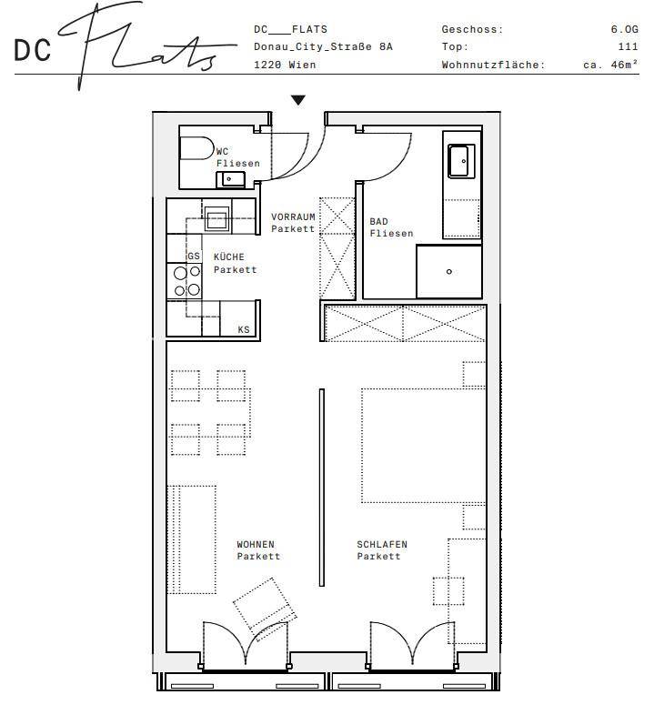 Plan_1220, Donau City S 8A_OG06_TOP 111