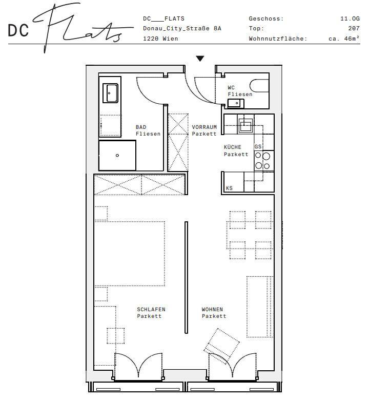 Plan_1220, Donau City S 8A_OG11_TOP 207