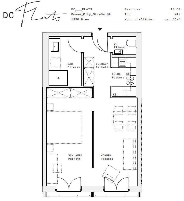 Plan_1220, Donau City S 8A_OG13_TOP 247