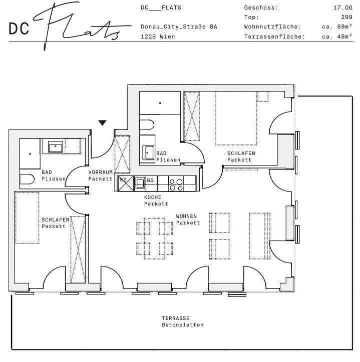 Plan_1220, Donau City S 8A_OG17_TOP 299