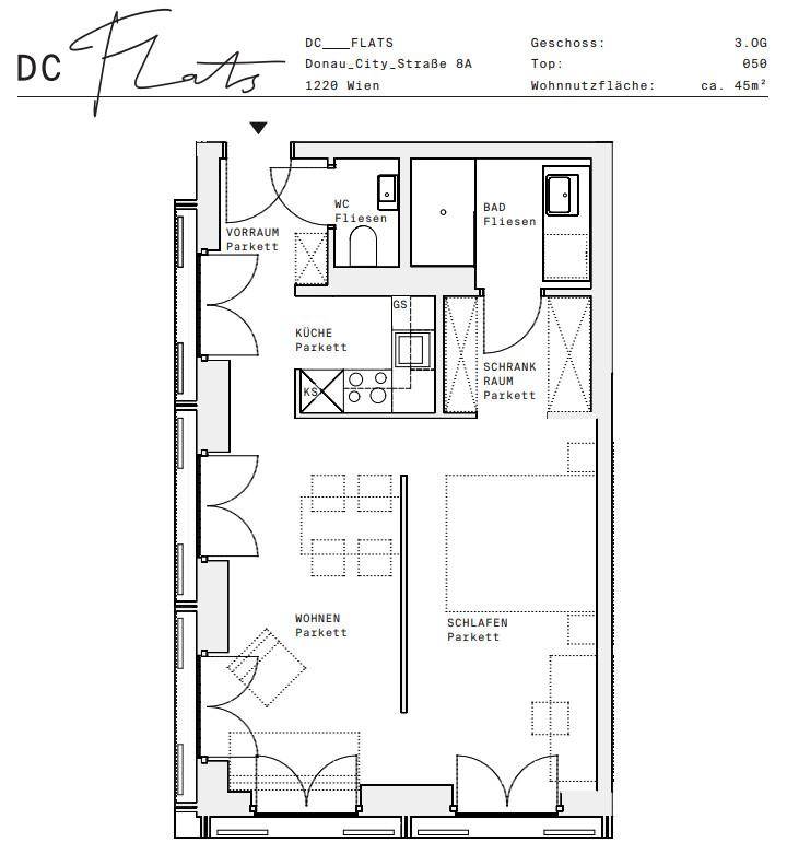 Plan_1220, Donau City S 8A_OG03_TOP 050