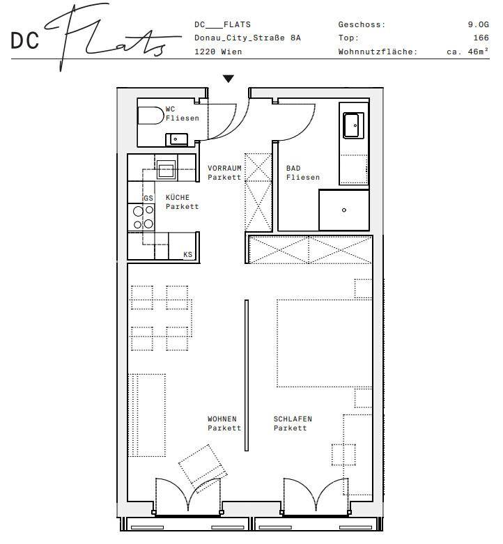 Plan_1220, Donau City S 8A_OG09_TOP 166