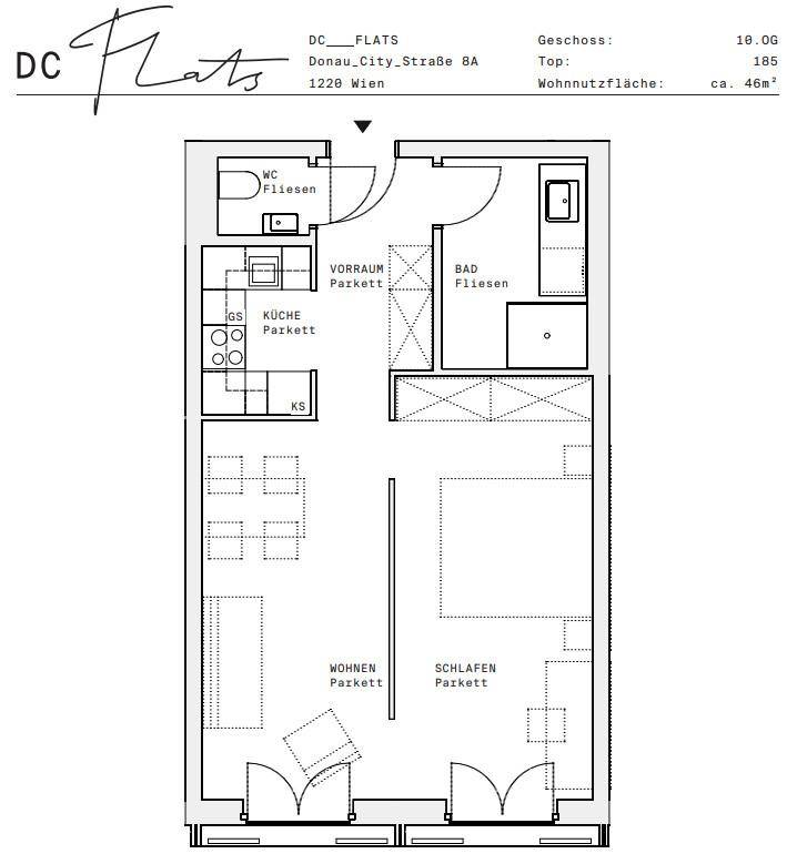 Plan_1220, Donau City S 8A_OG10_TOP 185