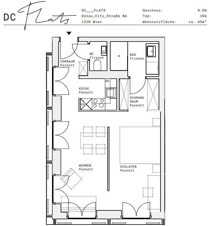 Plan_1220, Donau City S 8A_OG09_TOP 164