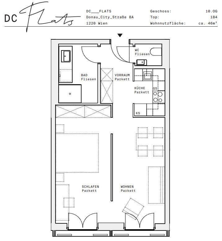 Plan_1220, Donau City S 8A_OG10_TOP 184