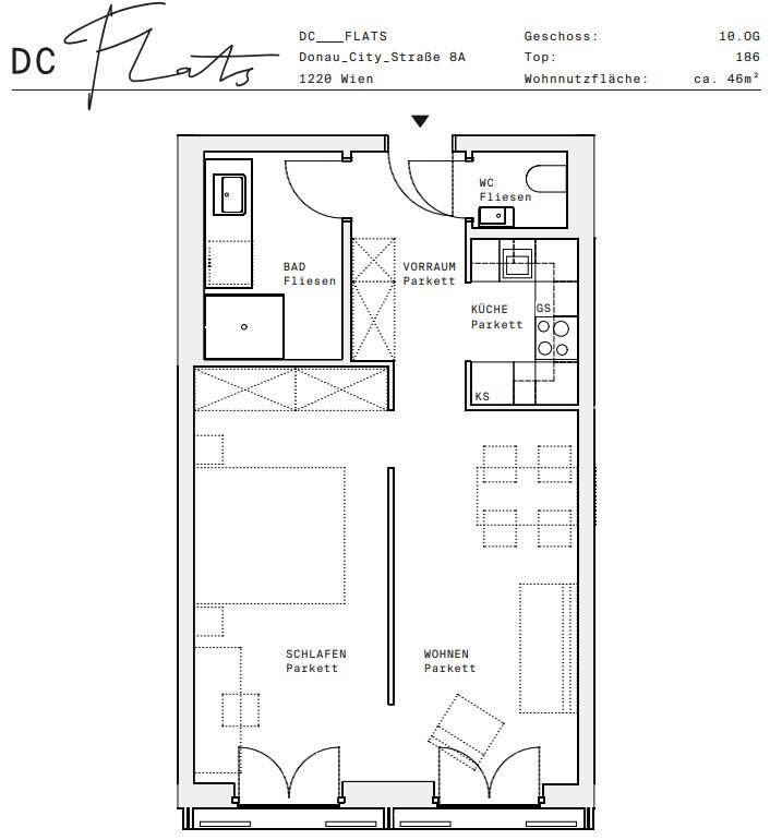 Plan_1220, Donau City S 8A_OG10_TOP 186