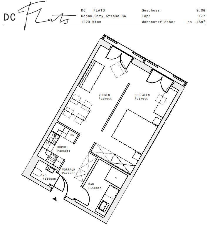 Plan_1220, Donau City S 8A_OG09_TOP 177