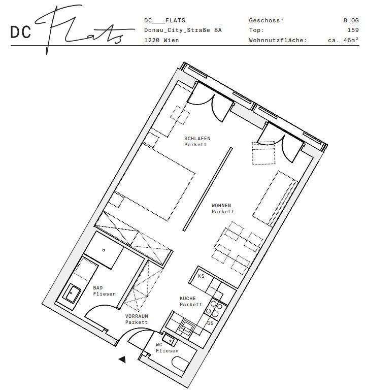 Plan_1220, Donau City S 8A_OG08_TOP 159