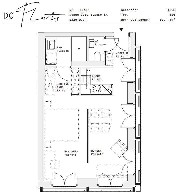 Plan_1220, Donau City S 8A_OG01_TOP 020